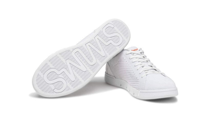 SWIMS Shoes Sneakers for Mens, Breeze Tennis Knit Sneaker, All Day Comfortable Sole, Athletic Lightweight Tennis Shoe (White,7) - Image 4